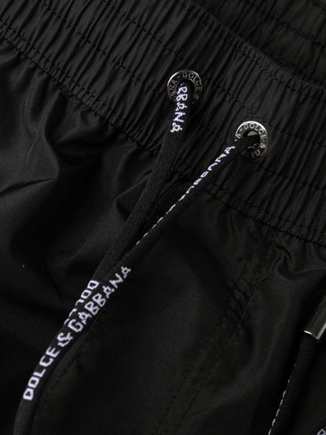 DOLCE & GABBANA Thigh-Length Logo-Plaque Swim Shorts