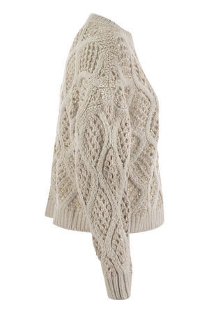 BRUNELLO CUCINELLI Luxe Cashmere Knit Sweater with Sequin Detail