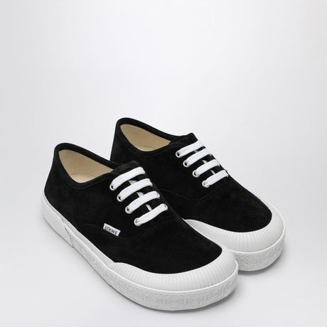 LOEWE Elegant Black Suede Low Top Sneakers