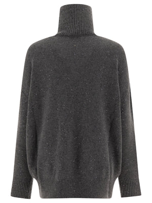 BRUNELLO CUCINELLI Luxurious Cashmere-Silk Turtleneck with Sequins