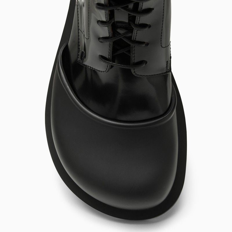 LOEWE Classic Black Leather Lace-Up Boots for Men