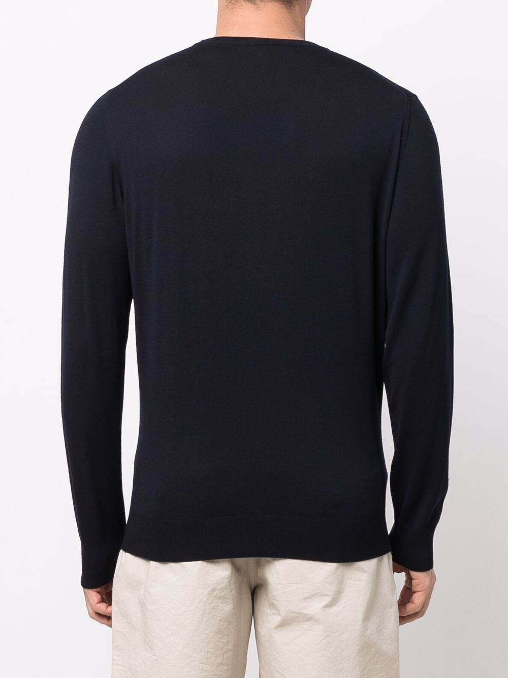 Blue Round Neck Knit Top for Men - SS22 Collection