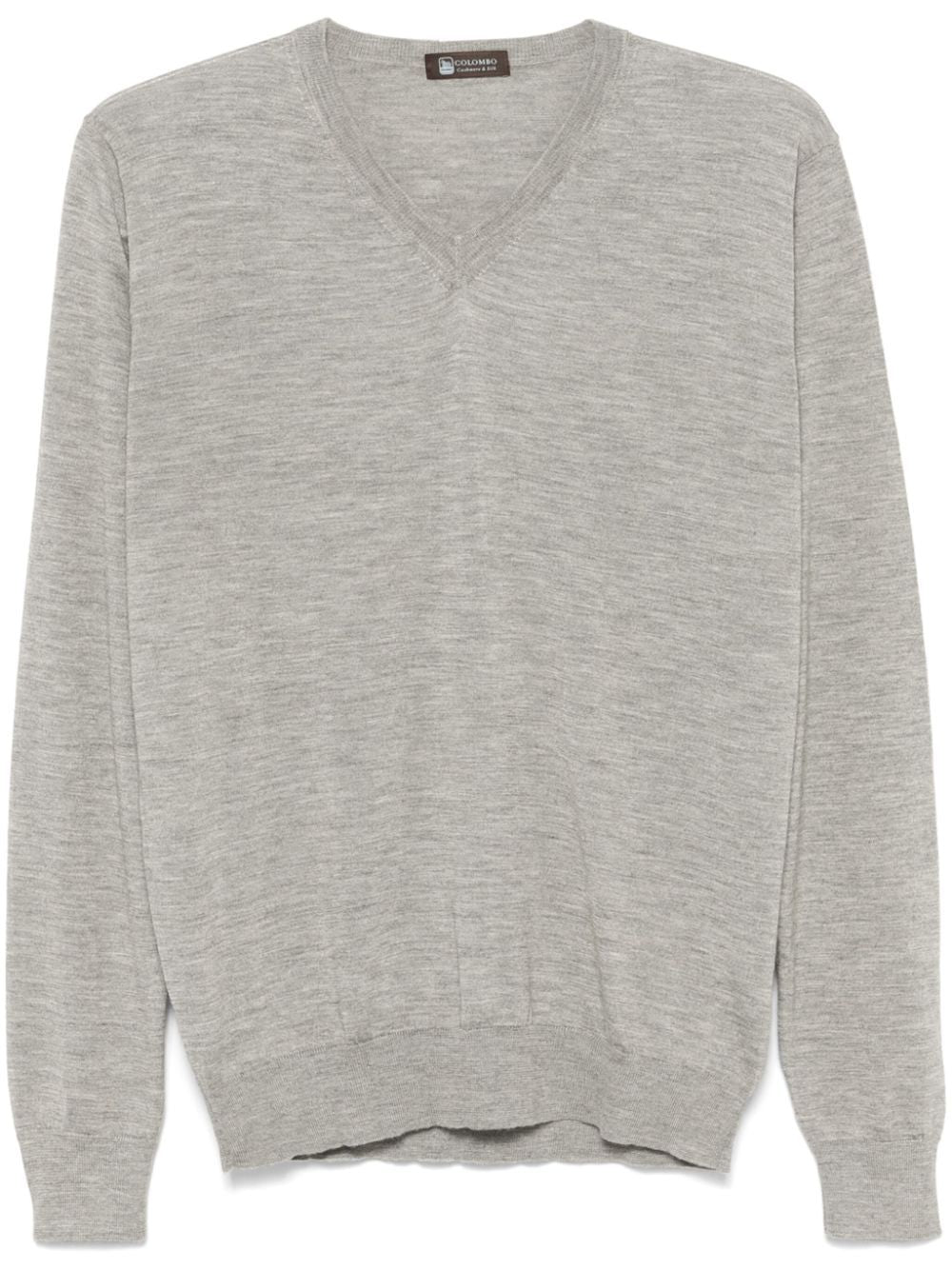 COLOMBO Luxurious V-Neck Cashmere Blend Sweater for Men