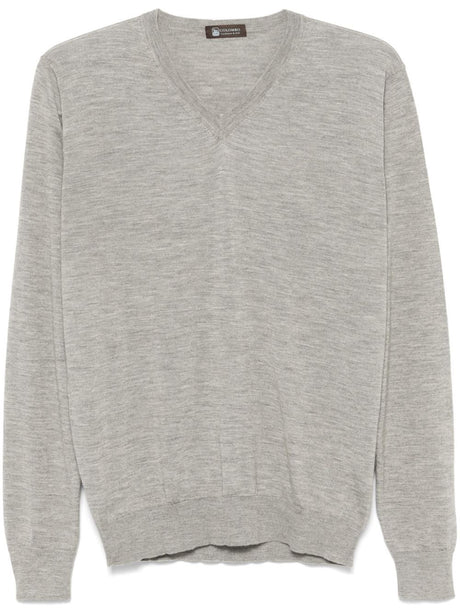 COLOMBO Luxurious V-Neck Cashmere Blend Sweater for Men