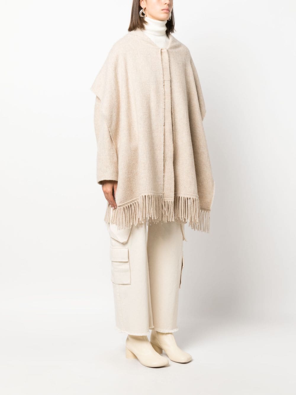 ISABEL MARANT ETOILE Effortless Style: Recycled Wool Cape in Ecrucast by Marant Étoile