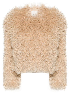 ISABEL MARANT Ecru Elegance Mini Outerwear Jacket