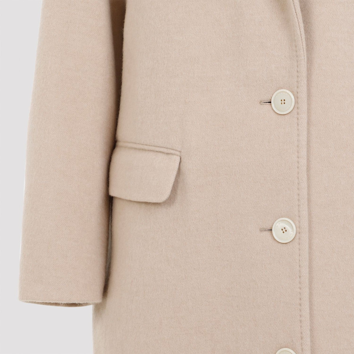 ISABEL MARANT Elegant Nude Wool-Cashmere Blend Jacket