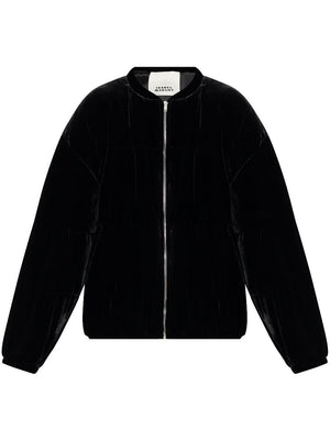 ISABEL MARANT Elegant Black Velvet Bomber