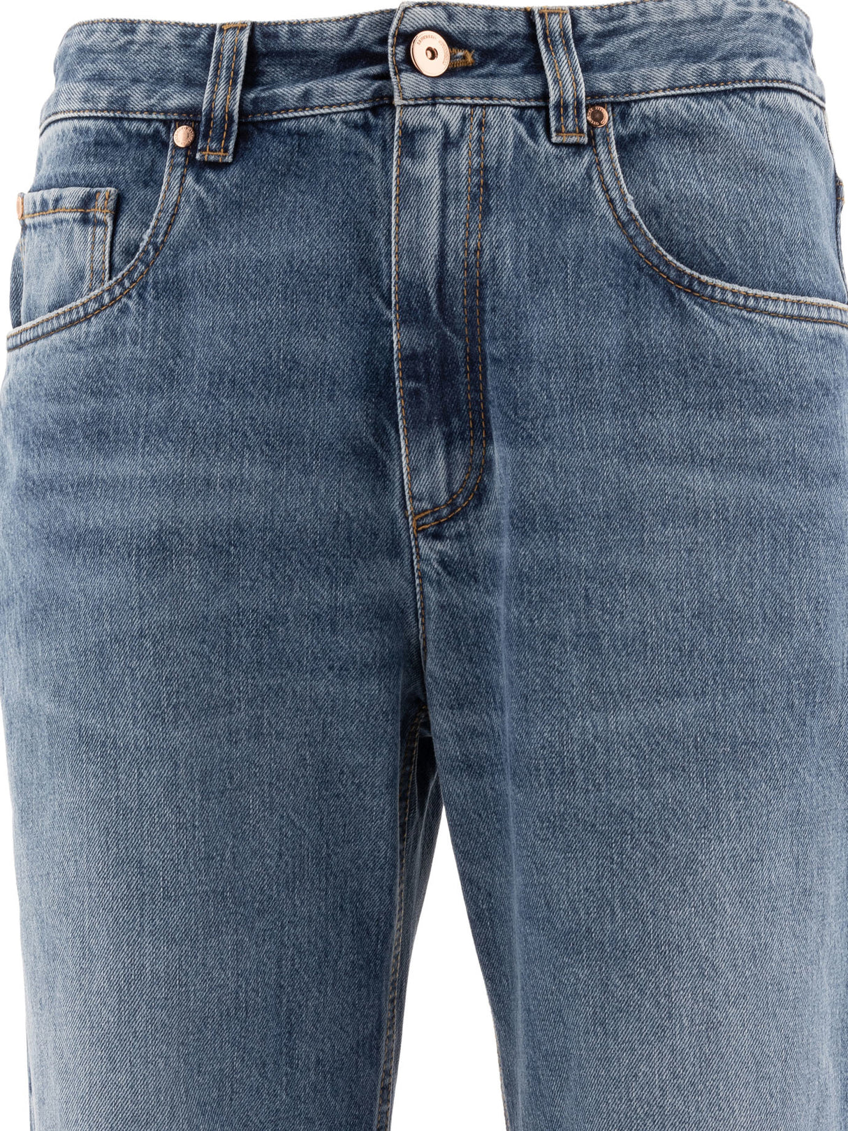 BRUNELLO CUCINELLI High Rise Relaxed Fit Jeans with Shiny Tab