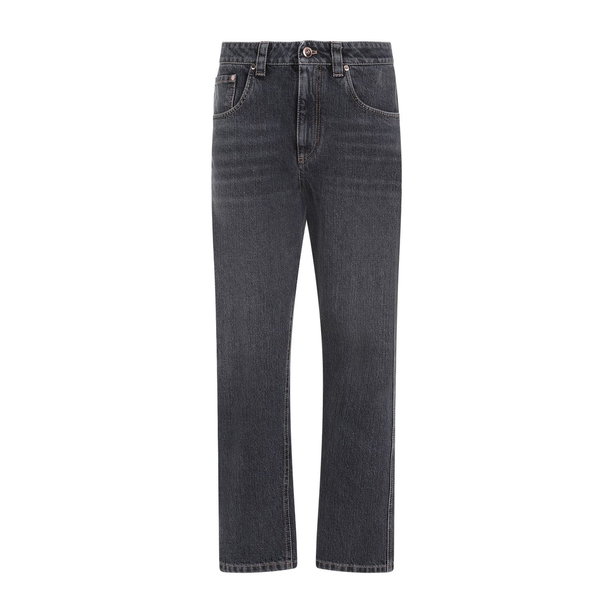 BRUNELLO CUCINELLI Grey 100% Cotton Jeans for Women - SS24 Collection