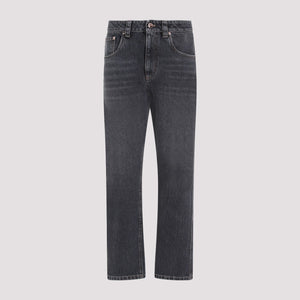 BRUNELLO CUCINELLI Grey 100% Cotton Jeans for Women - SS24 Collection