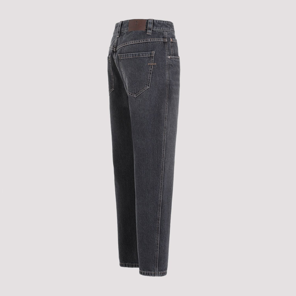 BRUNELLO CUCINELLI Grey 100% Cotton Jeans for Women - SS24 Collection