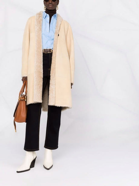 ISABEL MARANT Luxurious Beige Leather Coat - FW21 Collection