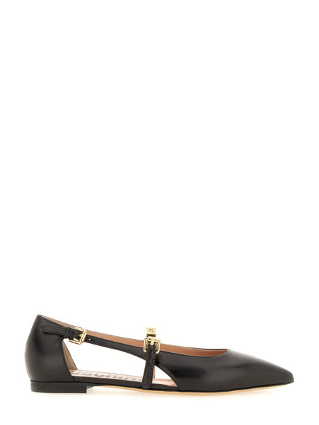 MOSCHINO COUTURE Leather Ballerina Shoes for Women