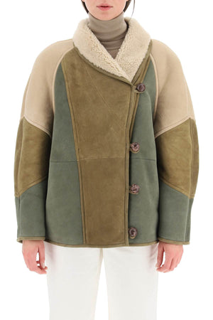ISABEL MARANT ETOILE Multicolored Shearling Jacket for Women - FW22 Collection