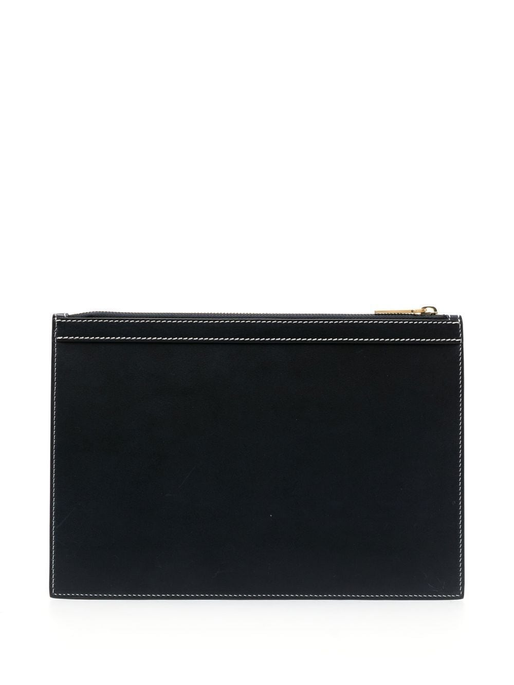 THOM BROWNE Navy Blue Small Leather Document Case for Men - FW23 Collection