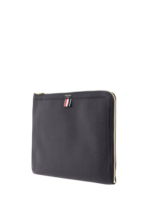 THOM BROWNE Large Pebble Grain Leather Document Holder