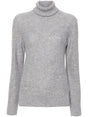 FABIANA FILIPPI Wool Blend Sequin Embellished Roll Neck Sweater - Size 48