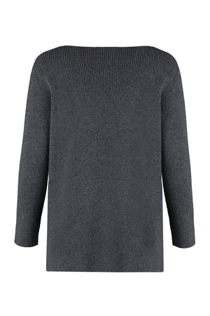 FABIANA FILIPPI Elegant Grey Wool Blend Sweater with Lurex Accents