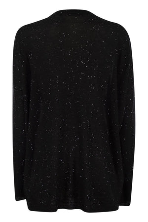 FABIANA FILIPPI Sequin Sparkle Crew-Neck Wool Sweater