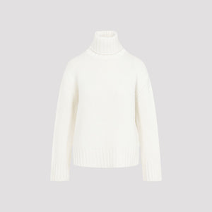 FABIANA FILIPPI Luxurious Winter White Wool-Blend Turtleneck Sweater