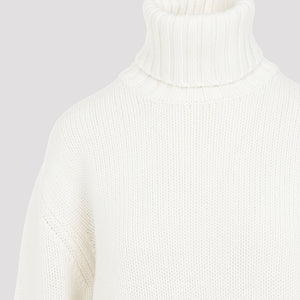 FABIANA FILIPPI Luxurious Winter White Wool-Blend Turtleneck Sweater