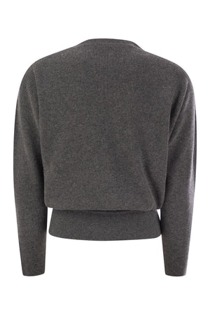 FABIANA FILIPPI Platinum Cropped Crew-Neck Sweater