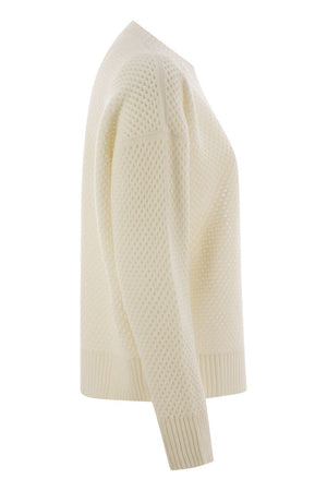 FABIANA FILIPPI Open-Knit Sweater with Bead Detailing - Women