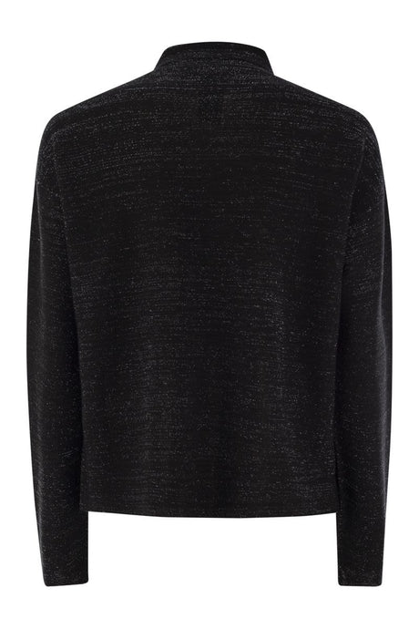 FABIANA FILIPPI Cotton and Lurex Polo Neck Sweater