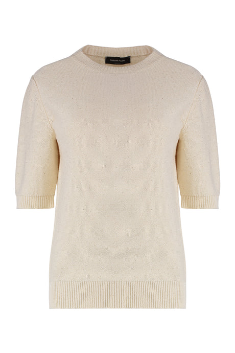 FABIANA FILIPPI Short Sleeve Sequin Sweater