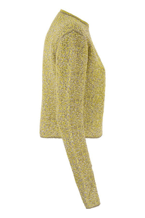 FABIANA FILIPPI Elegant Short Tweed Cardigan in Yellow for Women - SS24