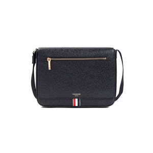 THOM BROWNE Sleek and Sophisticated Black Leather Handbag for Men