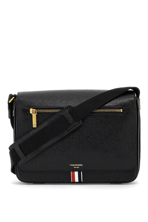 THOM BROWNE Sleek and Sophisticated Black Leather Handbag for Men