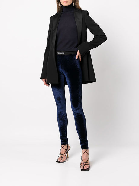 TOM FORD Luxurious Blue Cashmere Turtleneck Sweater for Women