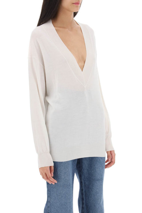 TOM FORD Cozy White Cashmere and Silk Sweater for Women - FW23 Collection