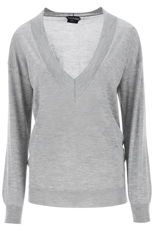 TOM FORD Cashmere & Silk Blend Sweater - Relaxed Fit, Size S