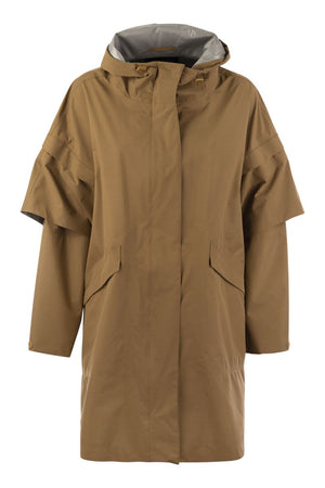 HERNO Removable Sleeve Cape Jacket