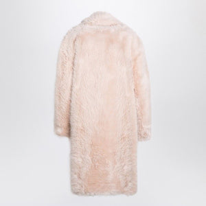 MAX MARA SPORTMAX Light Pink Faux Fur Single-Breasted Jacket for Women