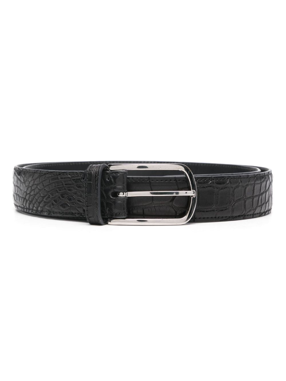 BRUNELLO CUCINELLI Sophisticated Embossed Crocodile Leather Belt