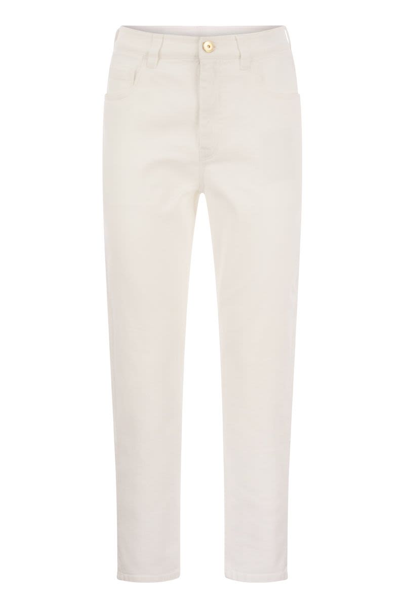 White High Waist Denim Pants for Women, SS23 Collection