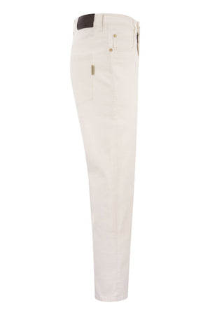 Comfort Stretch Cotton Denim Slim Fit Pants for Women