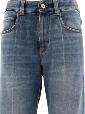 BRUNELLO CUCINELLI High-Rise Baggy Jeans with Shiny Detail