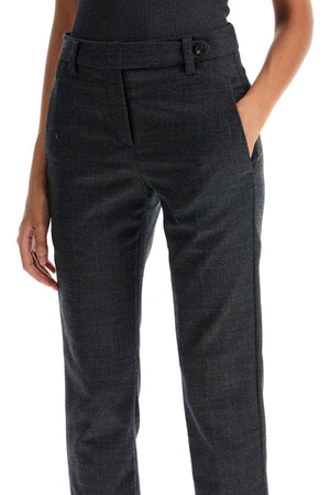 BRUNELLO CUCINELLI Women's High-Waist Woolen Cigarette Pants in Size 38