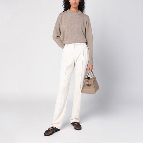 BRUNELLO CUCINELLI Elegant Ivory Viscose Trousers