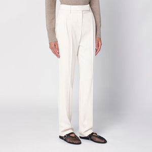 BRUNELLO CUCINELLI Elegant Ivory Viscose Trousers