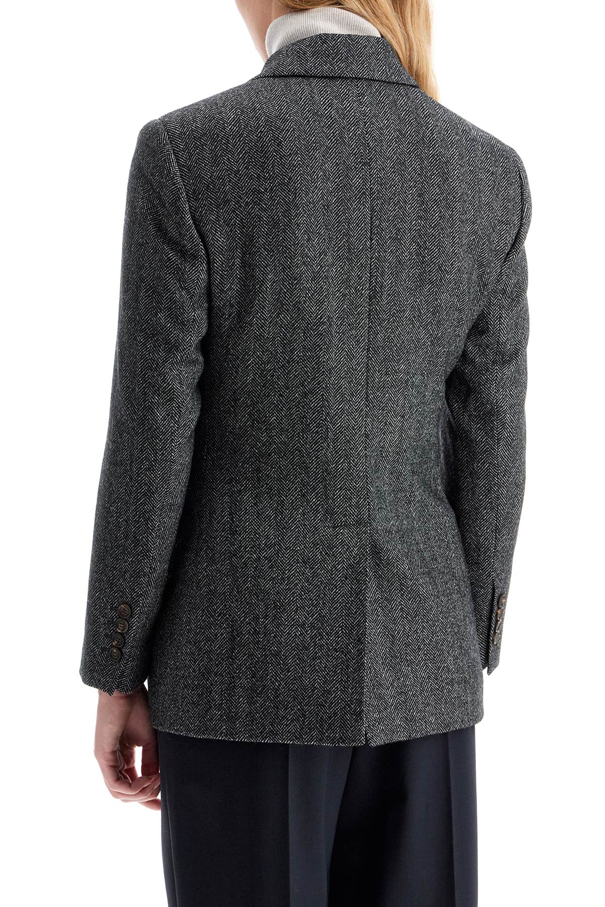 BRUNELLO CUCINELLI Chevron Wool Carded Tech Jacket - Regular Fit