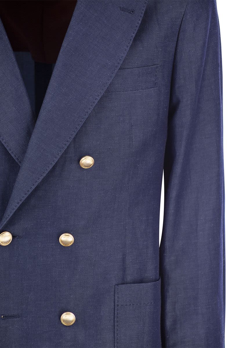 BRUNELLO CUCINELLI Blue Mens Jacket for Spring/Summer 2024