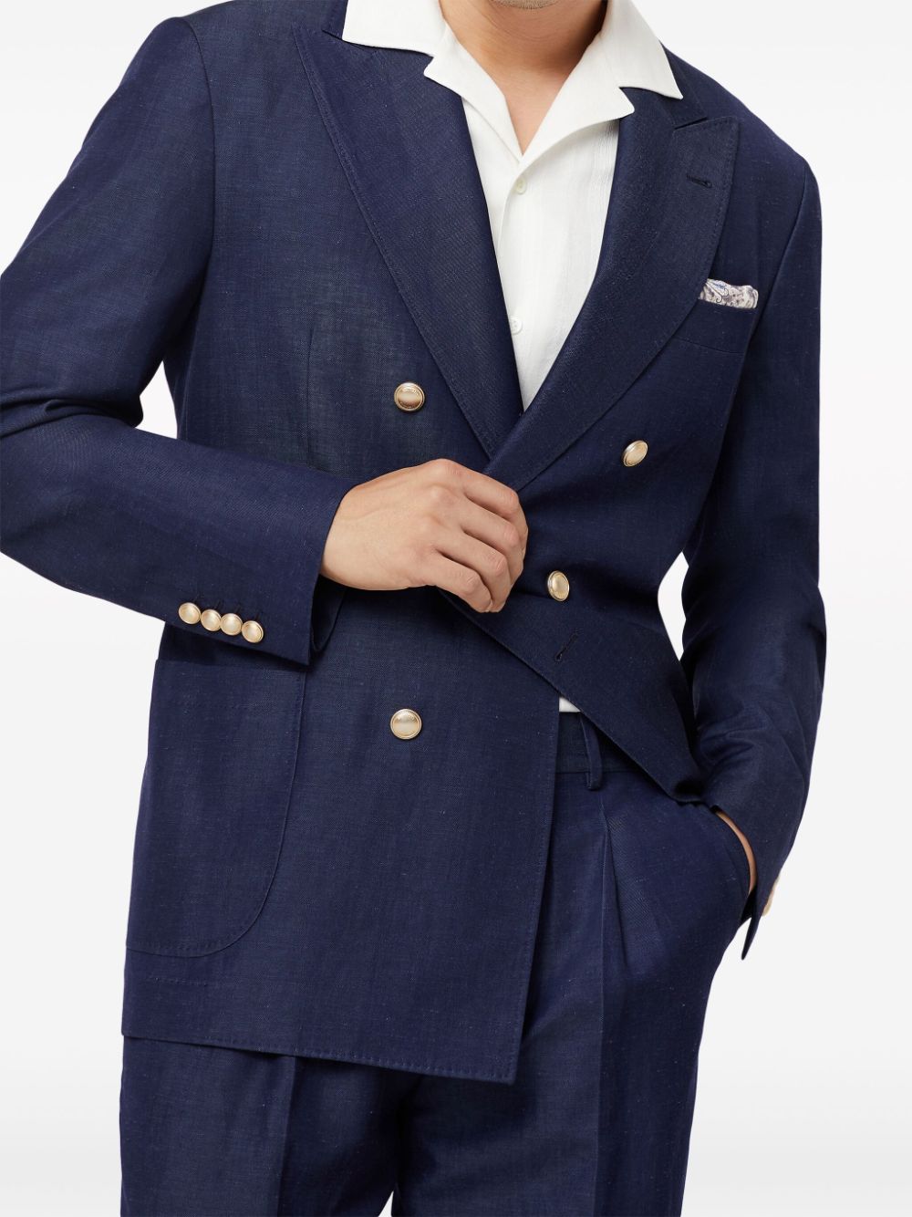 BRUNELLO CUCINELLI Blue Mens Jacket for Spring/Summer 2024