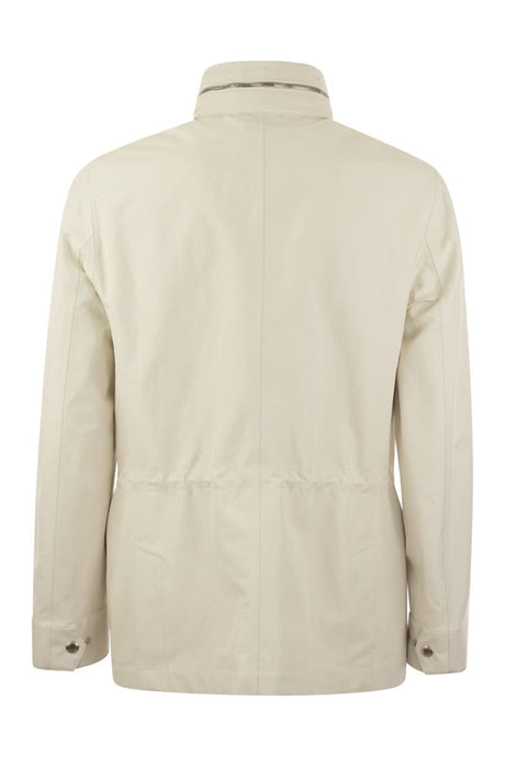 BRUNELLO CUCINELLI Sophisticated Linen and Silk Field Jacket for Men