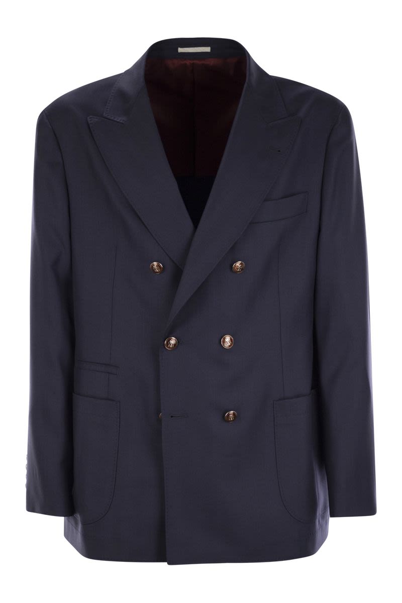 BRUNELLO CUCINELLI Deconstructed One-and-a-Half-Breasted Jacket in Virgin Wool